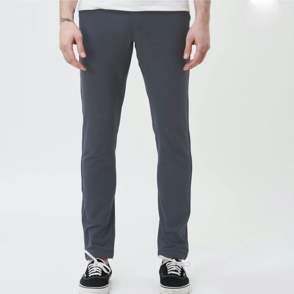 Western Rise Diversion Pant Men 34 Blue Grey Performance Stretch Canvas Packable